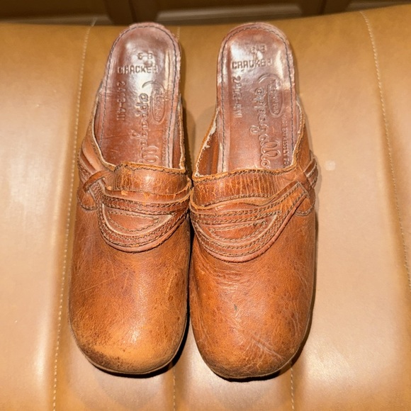 Women’s vintage brown Wooden leather clogs The shop for Pappagallo 6B - Picture 2 of 8